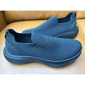 Linnea Slip On Sneakers Womens 8.5 Black Knit Walking Shoes LINNEA-BLK-085